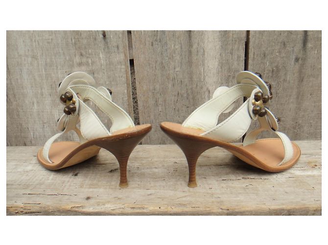 Sandali con tacco Miu Miu p 38,5 Bianco - vista 4