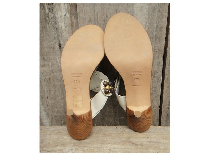 Sandali con tacco Miu Miu p 38,5 Bianco - vista 5
