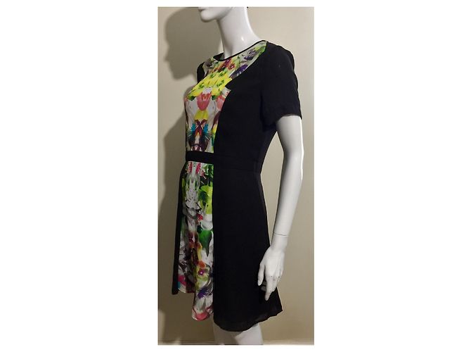 Prabal Gurung vestito nero e multicolore - vista 2