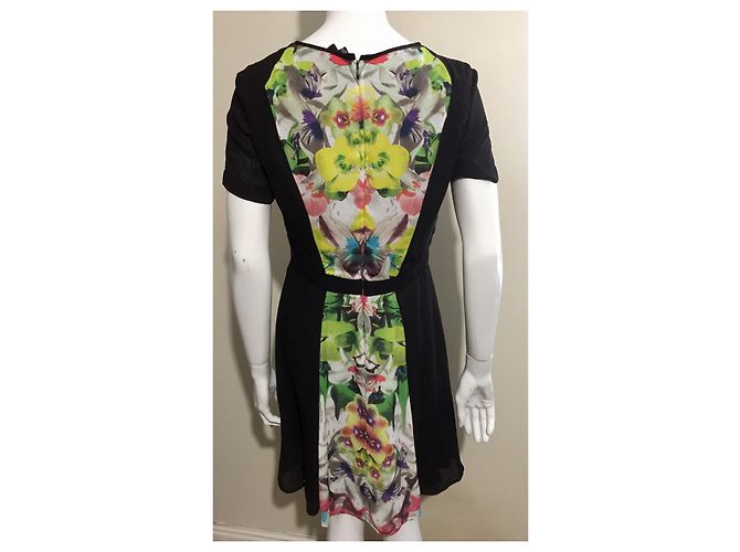 Prabal Gurung vestito nero e multicolore - vista 3
