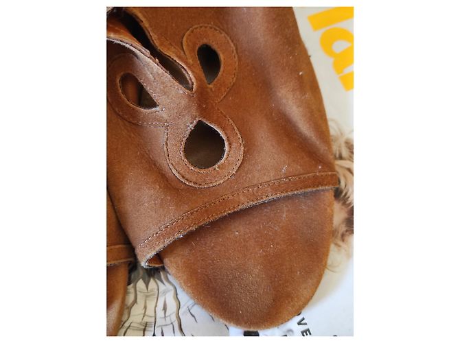 Sandali Aquazzura in scamosciato marrone 11 cm - vista 4