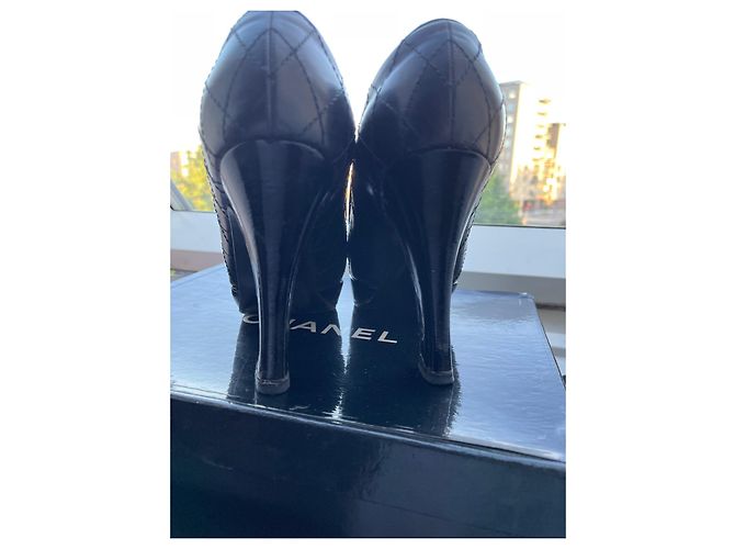 Cambon Scarpe con plateau Chanel pelle nera 36.5 Nero - vista 7