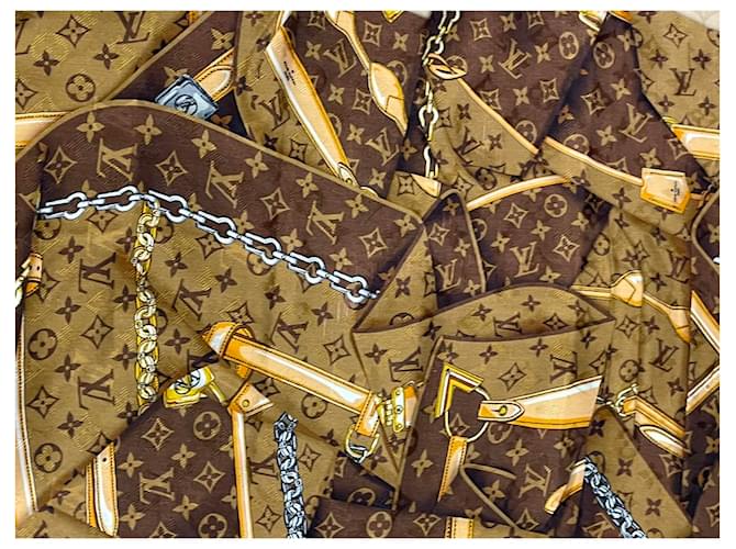 Louis Vuitton Scialle viso sempre più foderato Marrone - vista 4