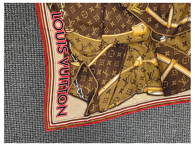 Louis Vuitton Scialle viso sempre più foderato Marrone - vista 6