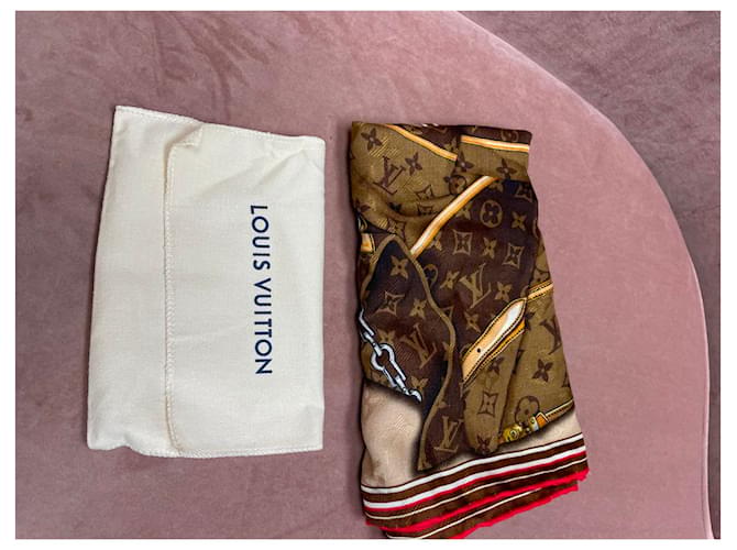 Louis Vuitton Scialle viso sempre più foderato Marrone - vista 8