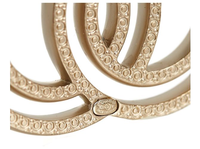 Chanel xl cc aperto con strass dorati D'oro - vista 3