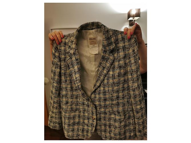 Céline Tripoli Blazer und Rock Set Schwarz Weiß Beige - Ansicht 3