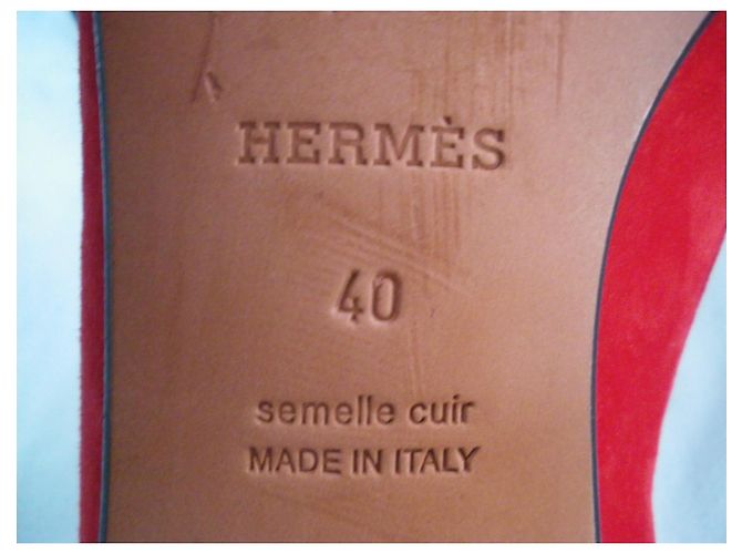 Botines Hermès Saint Honoré de piel de ciervo roja - vista 9