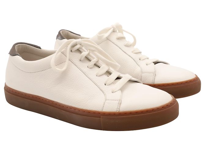 Brunello Cucinelli Low-top Sneakers in White Leather - view 3