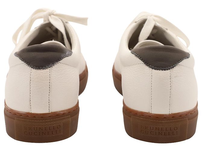 Brunello Cucinelli Low-top Sneakers in White Leather - view 4