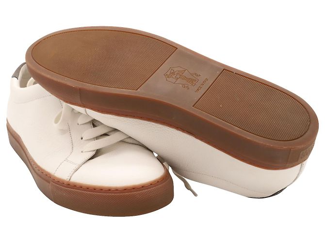 Brunello Cucinelli Low-top Sneakers in White Leather - view 6