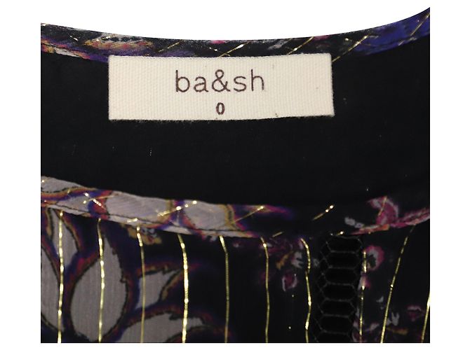 Ba&Sh Ora Abito Midi Stampato in Seta Multicolor - vista 7