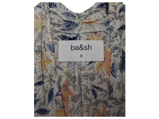 Abito midi Ba&Sh con stampa floreale e profondo scollo a V in viscosa multicolor - vista 7