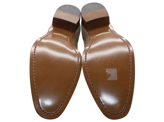 Saint Laurent Wyatt Boots in Beige Suede - view 6