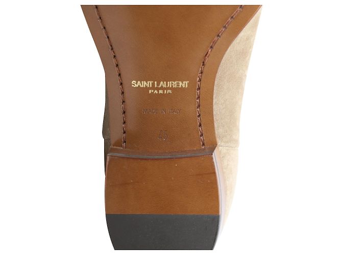 Saint Laurent Wyatt Boots in Beige Suede - view 7