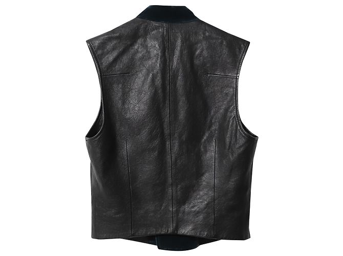 Chaleco Biker Haider Ackermann en Cuero Negro - vista 2