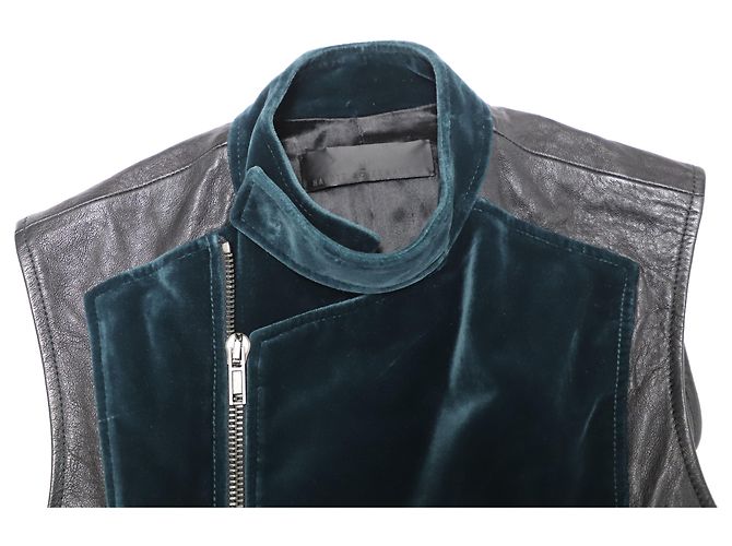 Chaleco Biker Haider Ackermann en Cuero Negro - vista 3