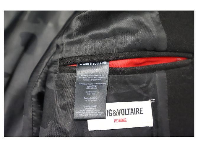 Zadig & Voltaire Matt Duffle Coat in Black Wool - view 4