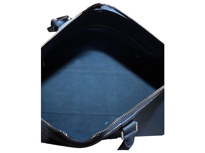 Louis Vuitton Keepall 45 Bolsa de viagem em couro Epi azul - vista 7