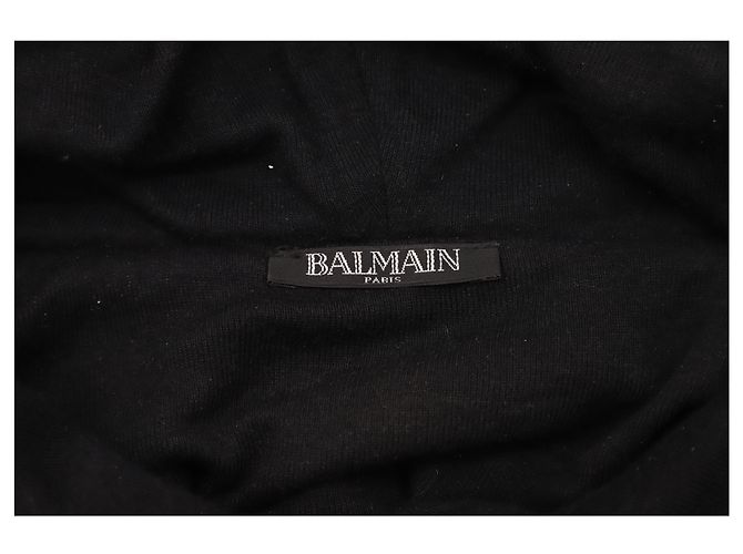 Balmain Pailletten-Hoodie aus silbernem Polyester - Ansicht 3
