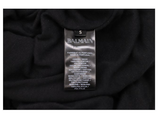 Balmain Pailletten-Hoodie aus silbernem Polyester - Ansicht 5