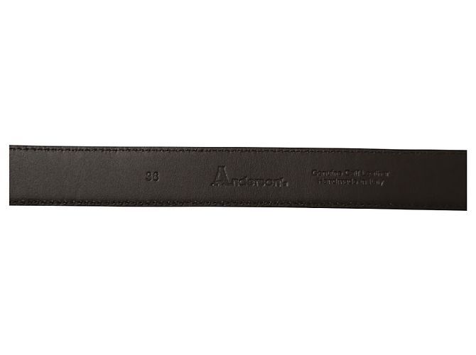 Autre Marque Anderson's Buckle Belt in Dark Brown Suede - view 4