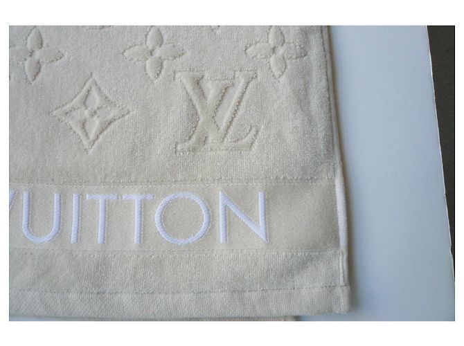 LOUIS VUITTON Strandtuch Ecru LVacation NEUZUSTAND Aus weiß - Ansicht 2