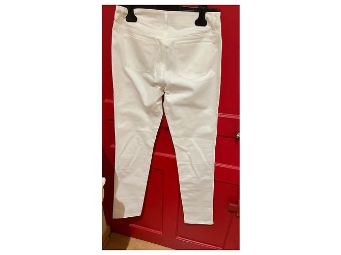 Pantalones blancos Agnès b. de algodón - vista 3