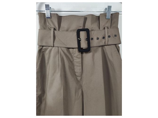 Pantaloni Ba&Sh Khaki in cotone Cachi - vista 2