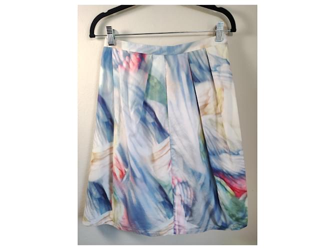 Falda midi Reiss de algodón Multicolor - vista 2