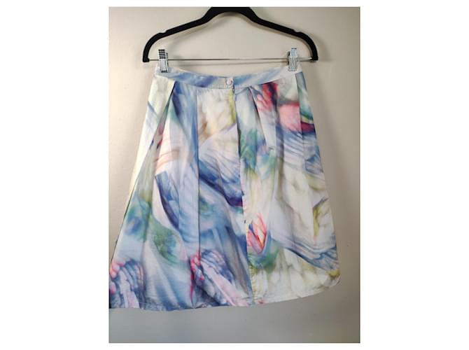 Falda midi Reiss de algodón Multicolor - vista 3
