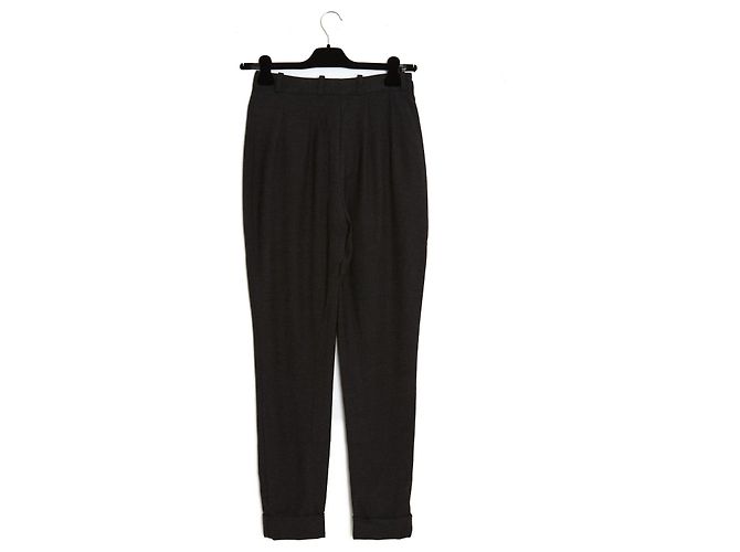 Hermès Jodhpur Hose aus anthrazitfarbener Wolle Größe 38 Anthrazitgrau - Ansicht 4