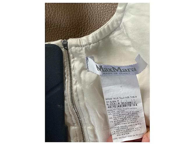 Max Mara Bluse Weiß Baumwolle - Ansicht 3
