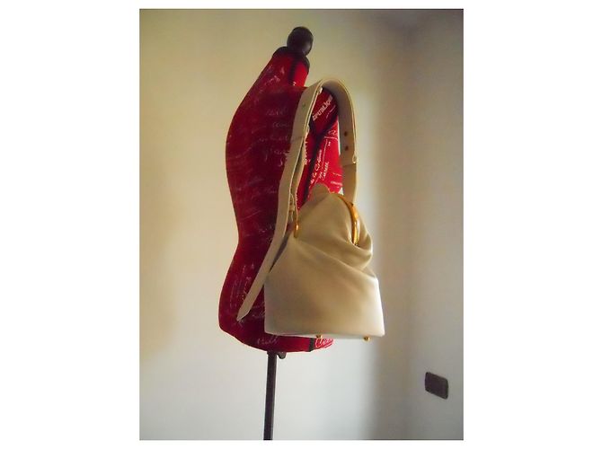 Borsa a mano in vera pelle MAX MARA Bianco sporco - vista 17