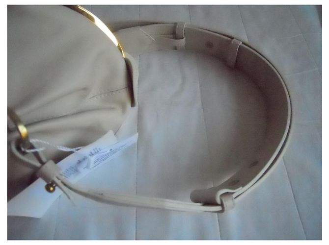 Borsa a mano in vera pelle MAX MARA Bianco sporco - vista 18