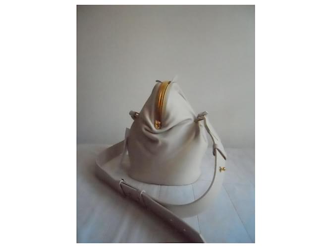 Borsa a mano in vera pelle MAX MARA Bianco sporco - vista 3