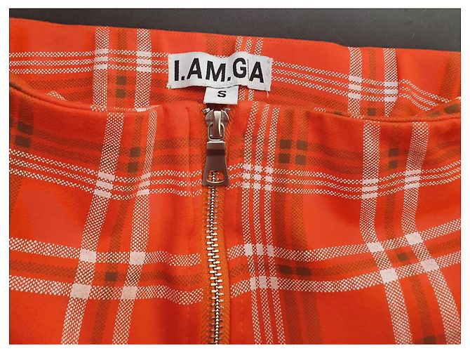 Autre Marque Pantalones Tartán Naranja I Am Gia - vista 4