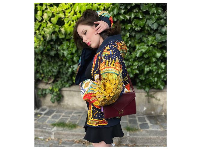 Hermès Hermes Lydie Tasche Bordeaux - Ansicht 10