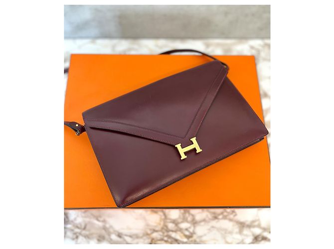 Hermès Hermes Lydie Tasche Bordeaux - Ansicht 2