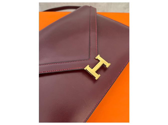 Hermès Hermes Lydie Tasche Bordeaux - Ansicht 3