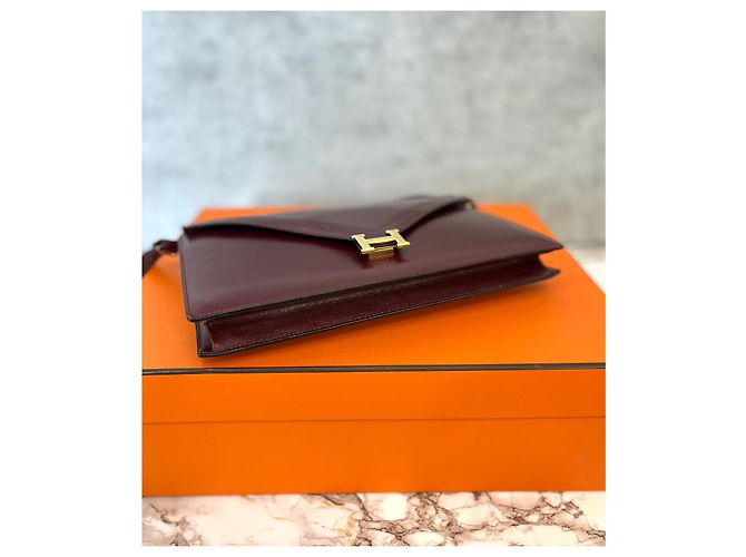 Hermès Hermes Lydie Tasche Bordeaux - Ansicht 4