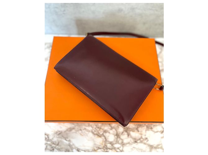 Hermès Hermes Lydie Tasche Bordeaux - Ansicht 5