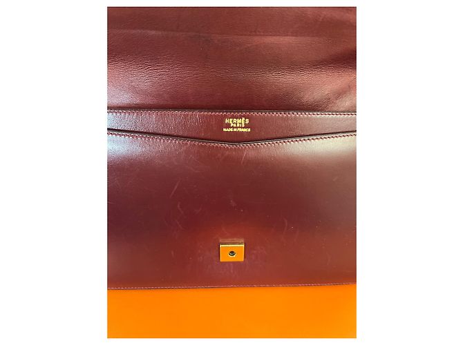 Hermès Hermes Lydie Tasche Bordeaux - Ansicht 7