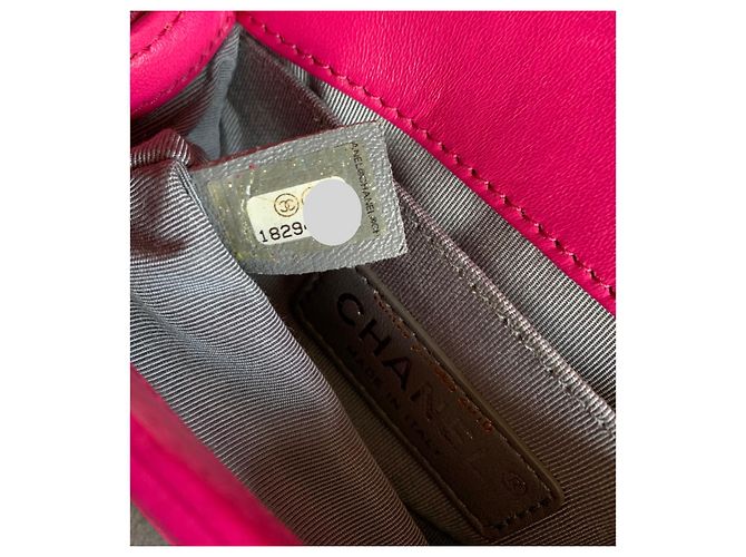 Borsa Chanel Boy Nano in velluto fucsia Fuschia - vista 10