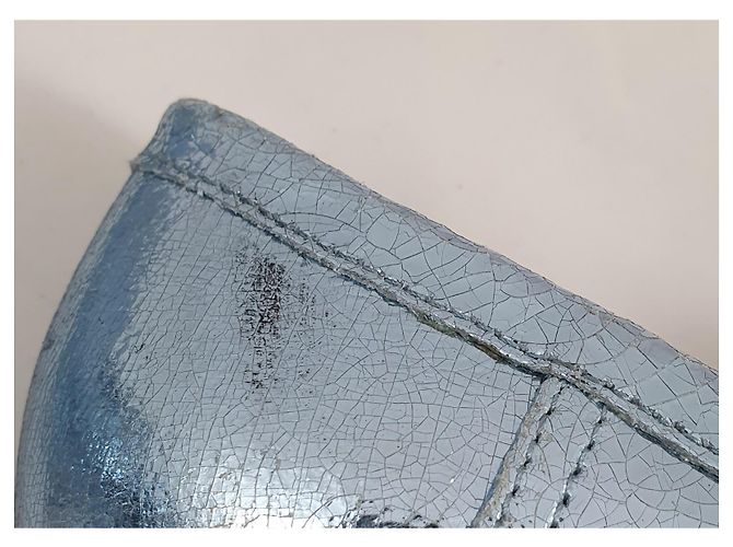 Décolleté Tommy Hilfiger Crackle Metallic Blu Pelle Metallico - vista 8