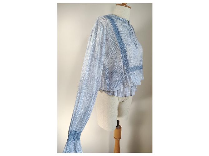 Autre Marque Top Hunky Dory Azul de Viscosa M/L - vista 3