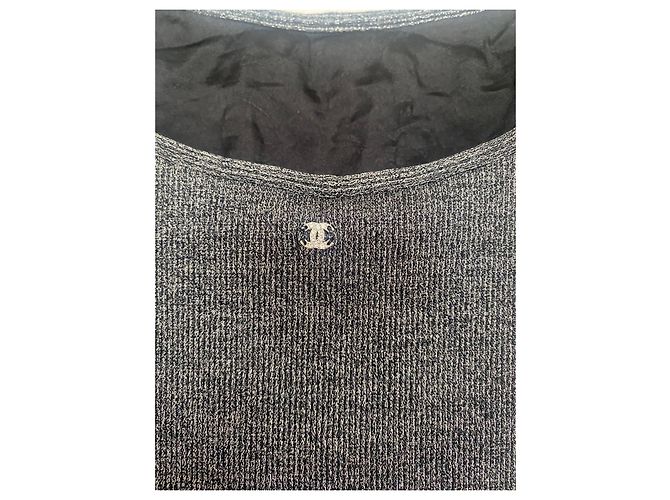 vestido de strass Chanel Cinza - vista 5