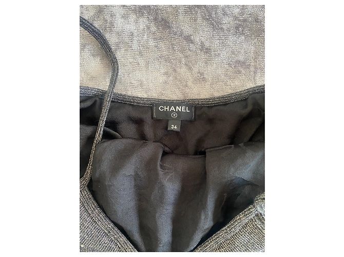 vestido de strass Chanel Cinza - vista 7