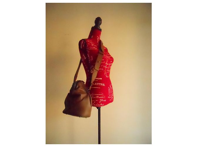 Borsa a mano in vera pelle MAX MARA Cognac - vista 12