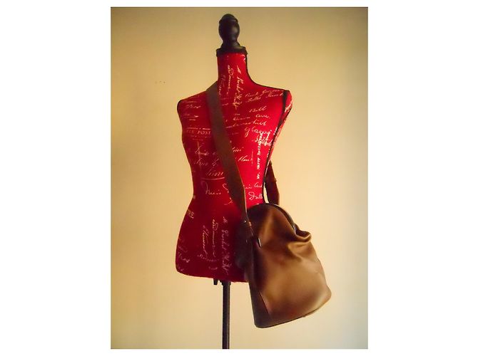 Borsa a mano in vera pelle MAX MARA Cognac - vista 13